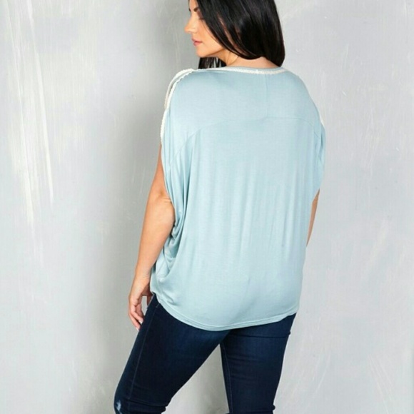 Peasant Crochet Neckline Blouse - Picture 4 of 4